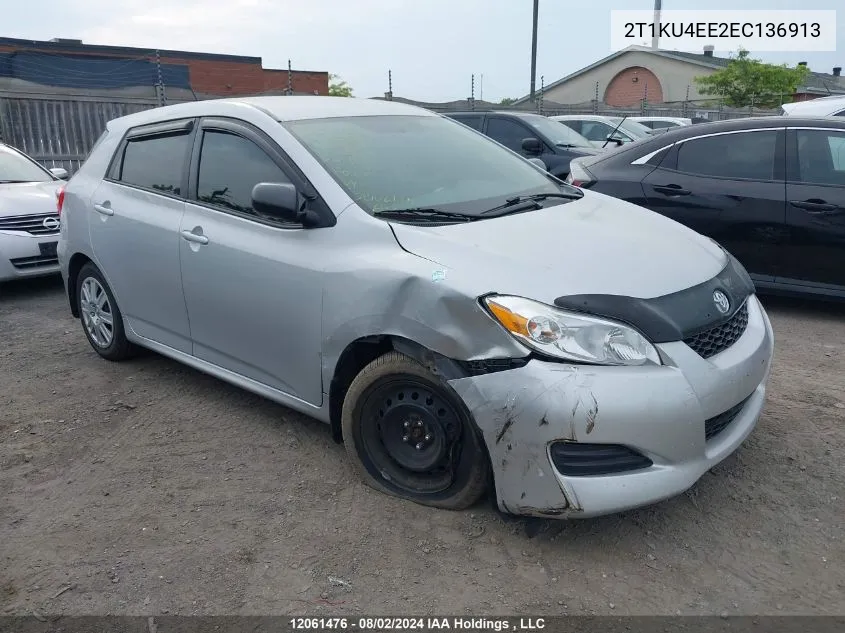 2014 Toyota Matrix Wagon VIN: 2T1KU4EE2EC136913 Lot: 12061476