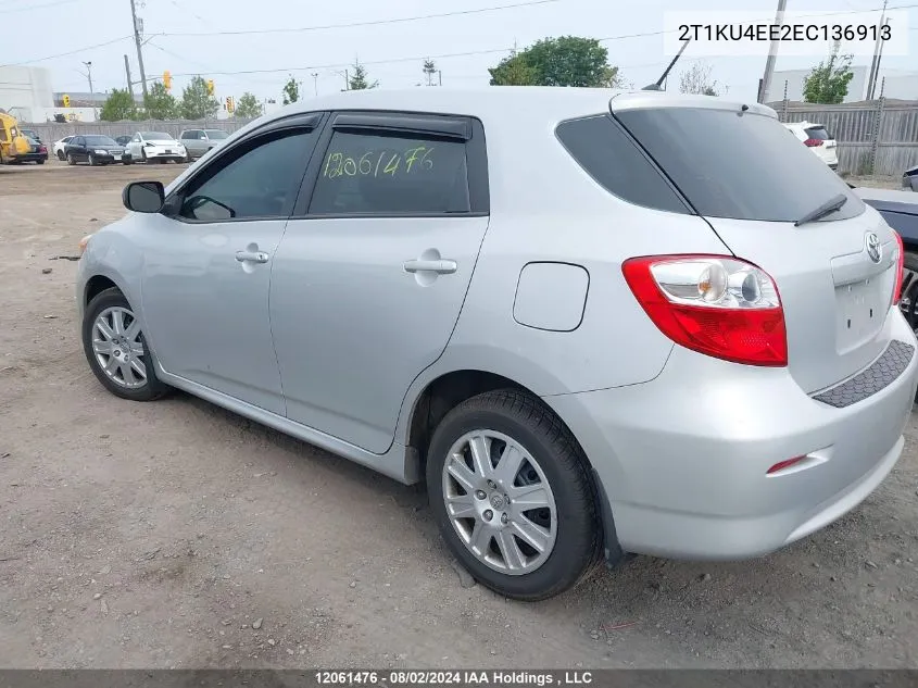 2014 Toyota Matrix Wagon VIN: 2T1KU4EE2EC136913 Lot: 12061476