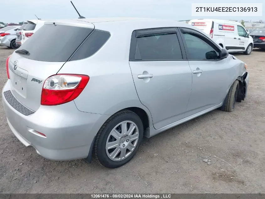 2014 Toyota Matrix Wagon VIN: 2T1KU4EE2EC136913 Lot: 12061476