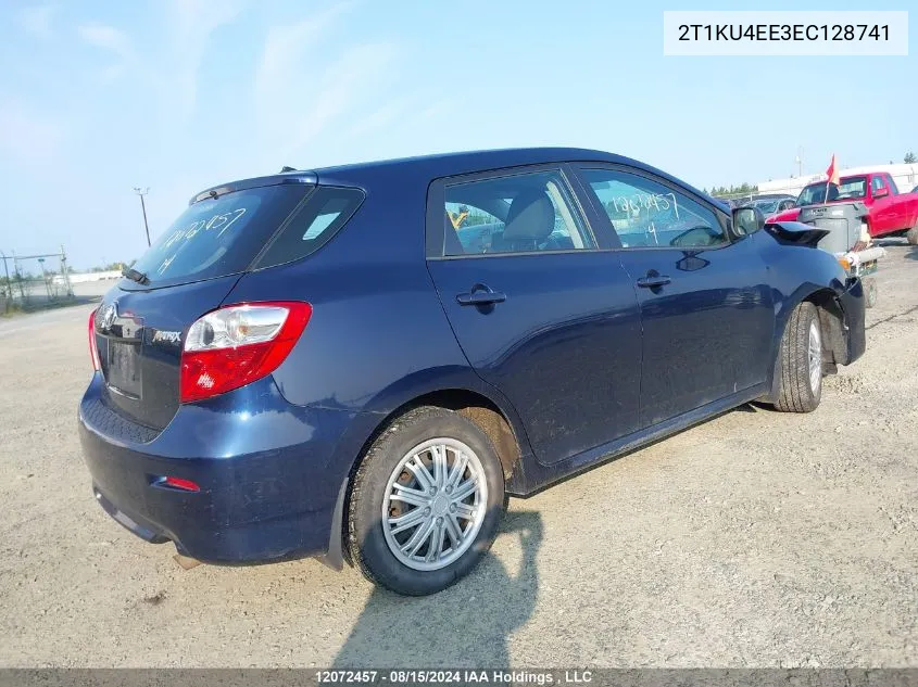 2014 Toyota Matrix S VIN: 2T1KU4EE3EC128741 Lot: 12072457