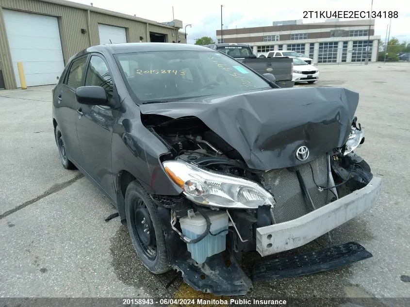 2014 Toyota Matrix VIN: 2T1KU4EE2EC134188 Lot: 20158943