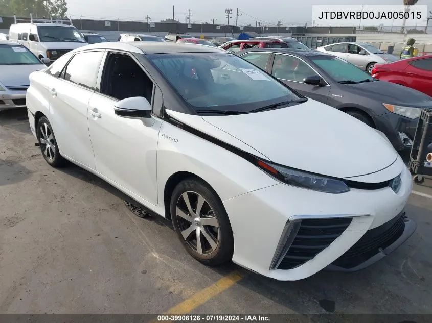 JTDBVRBD0JA005015 2018 Toyota Mirai