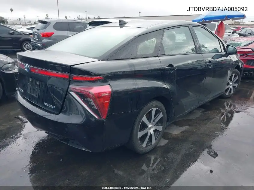 JTDBVRBD7JA005092 2018 Toyota Mirai