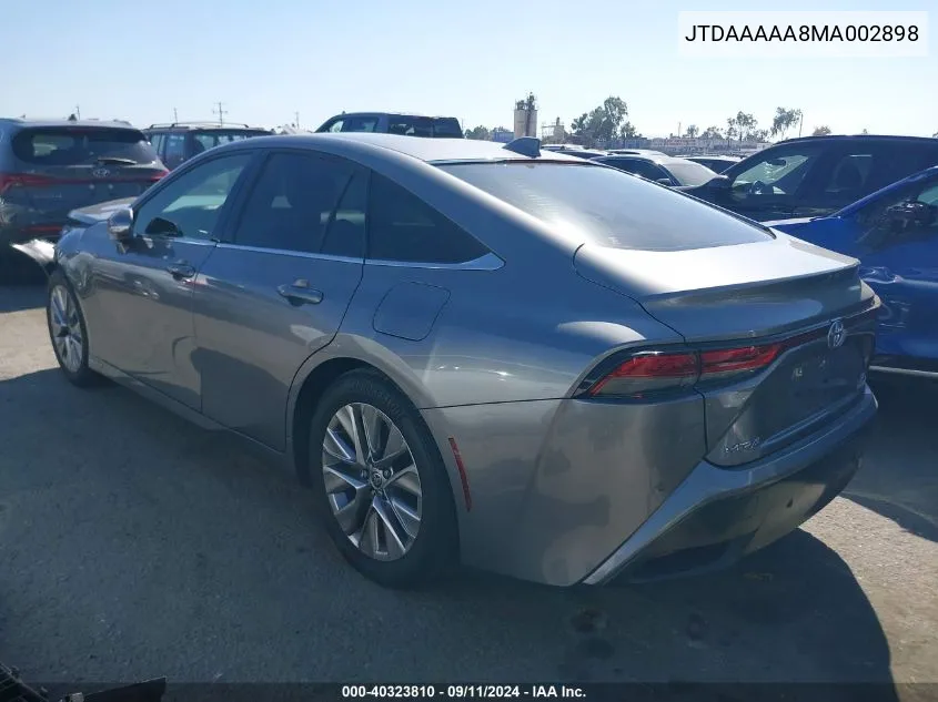 JTDAAAAA8MA002898 2021 Toyota Mirai Xle/Limited