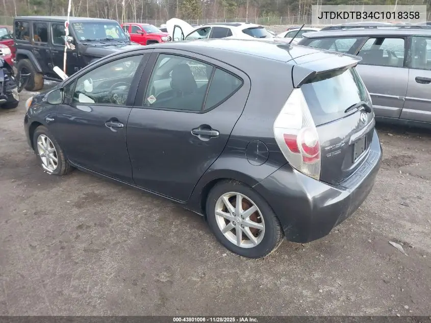 JTDKDTB34C1018358 2012 Toyota Prius C Three