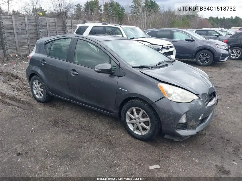 JTDKDTB34C1518732 2012 Toyota Prius C Three