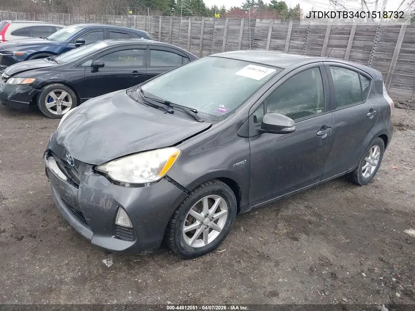 JTDKDTB34C1518732 2012 Toyota Prius C Three