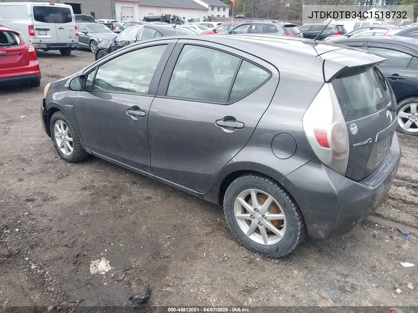 JTDKDTB34C1518732 2012 Toyota Prius C Three