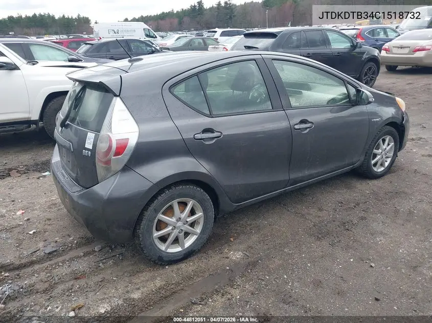 JTDKDTB34C1518732 2012 Toyota Prius C Three