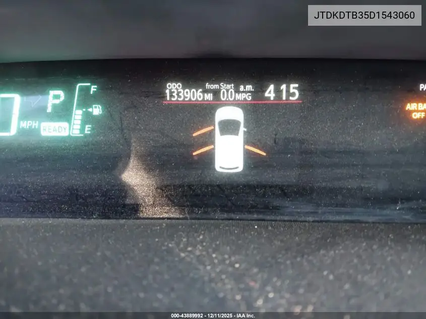 JTDKDTB35D1543060 2013 Toyota Prius C One