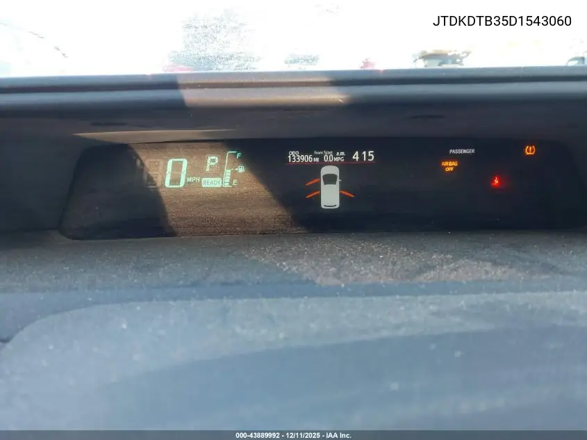 JTDKDTB35D1543060 2013 Toyota Prius C One