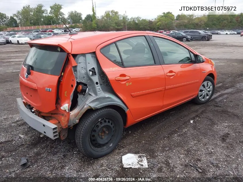 JTDKDTB36E1075972 2014 Toyota Prius C Three