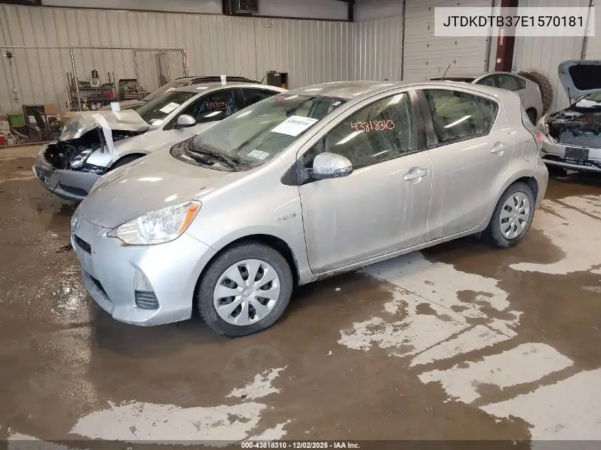 JTDKDTB37E1570181 2014 Toyota Prius C Two
