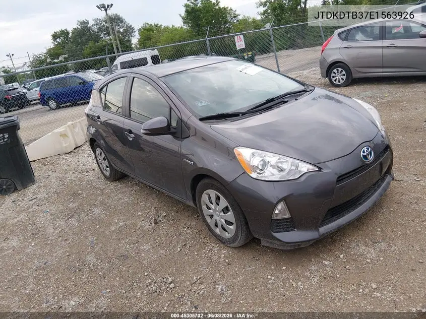 2014 Toyota Prius C Two VIN: JTDKDTB37E1563926 Lot: 45305702