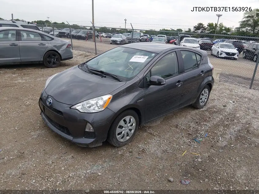 2014 Toyota Prius C Two VIN: JTDKDTB37E1563926 Lot: 45305702