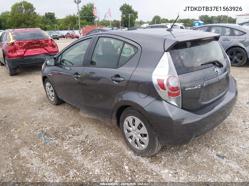 2014 Toyota Prius C Two VIN: JTDKDTB37E1563926 Lot: 45305702