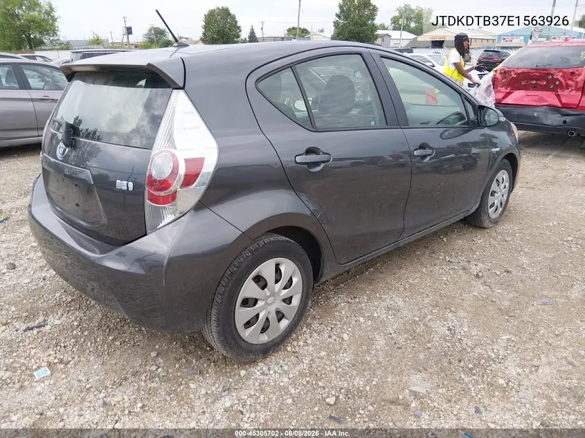2014 Toyota Prius C Two VIN: JTDKDTB37E1563926 Lot: 45305702