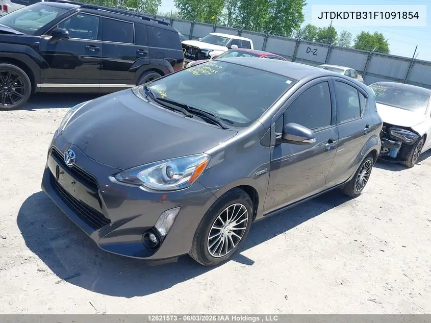 2015 Toyota Prius C Technology VIN: JTDKDTB31F1091854 Lot: 12621573