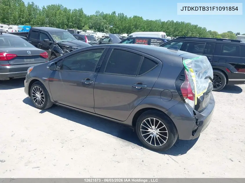 2015 Toyota Prius C Technology VIN: JTDKDTB31F1091854 Lot: 12621573