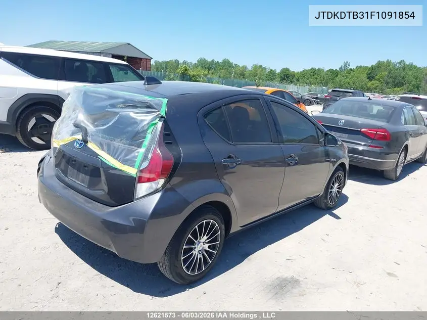 2015 Toyota Prius C Technology VIN: JTDKDTB31F1091854 Lot: 12621573