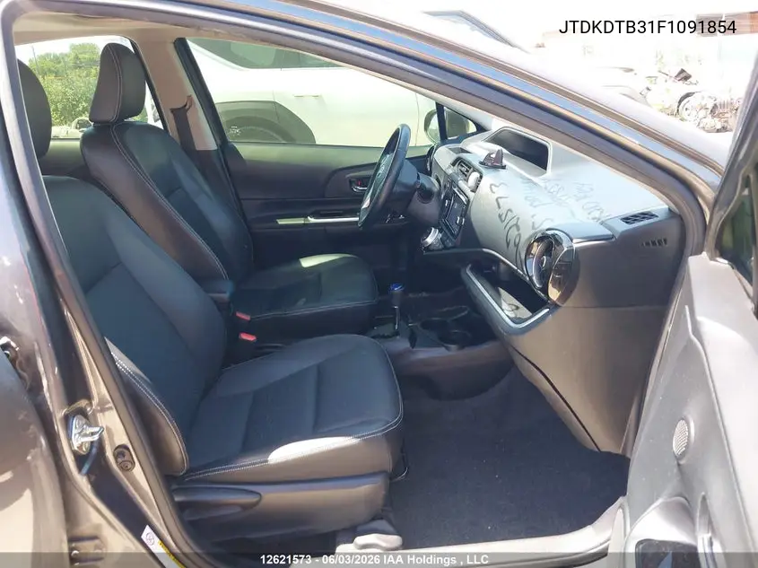 2015 Toyota Prius C Technology VIN: JTDKDTB31F1091854 Lot: 12621573