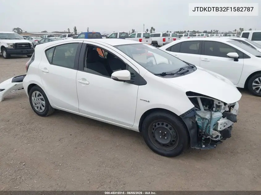 2015 Toyota Prius C Two VIN: JTDKDTB32F1582787 Lot: 45310315