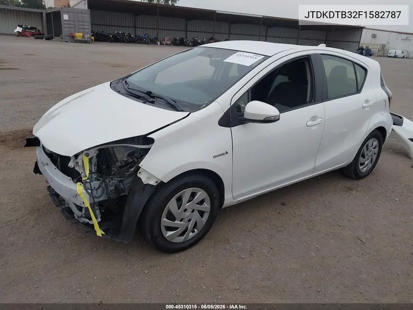 2015 Toyota Prius C Two VIN: JTDKDTB32F1582787 Lot: 45310315