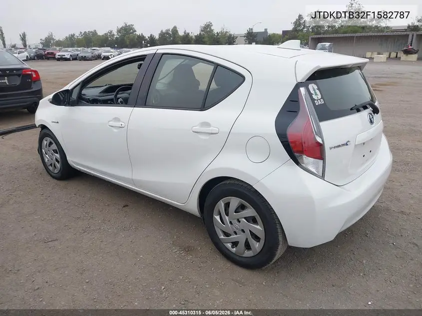 2015 Toyota Prius C Two VIN: JTDKDTB32F1582787 Lot: 45310315
