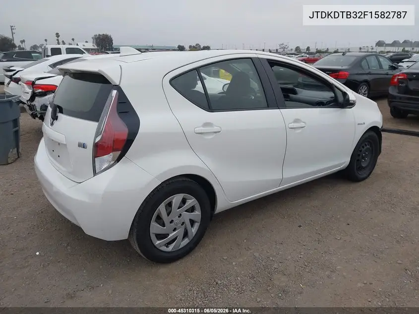 2015 Toyota Prius C Two VIN: JTDKDTB32F1582787 Lot: 45310315