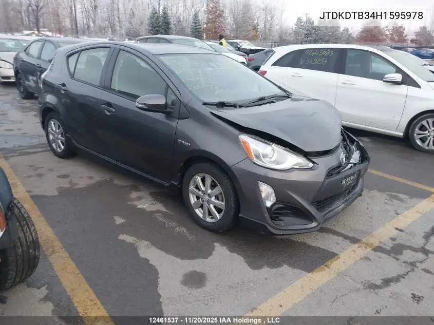 JTDKDTB34H1595978 2017 Toyota Prius C Technology
