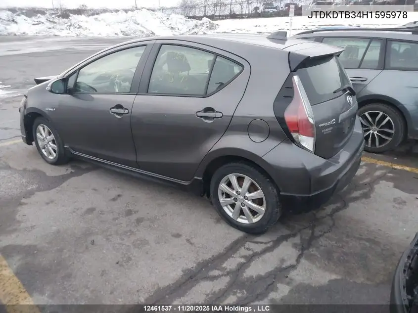 JTDKDTB34H1595978 2017 Toyota Prius C Technology