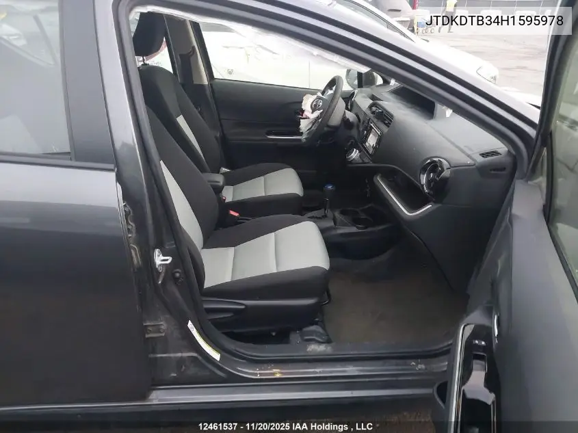 JTDKDTB34H1595978 2017 Toyota Prius C Technology