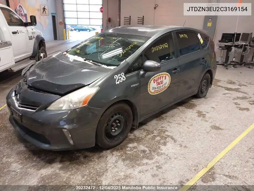 JTDZN3EU2C3169154 2012 Toyota Prius V