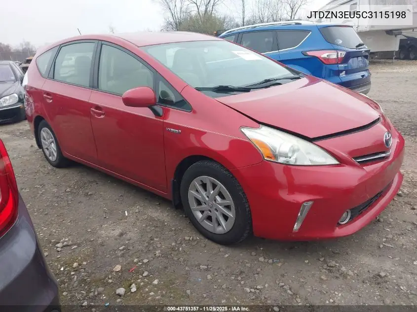 JTDZN3EU5C3115198 2012 Toyota Prius V Two