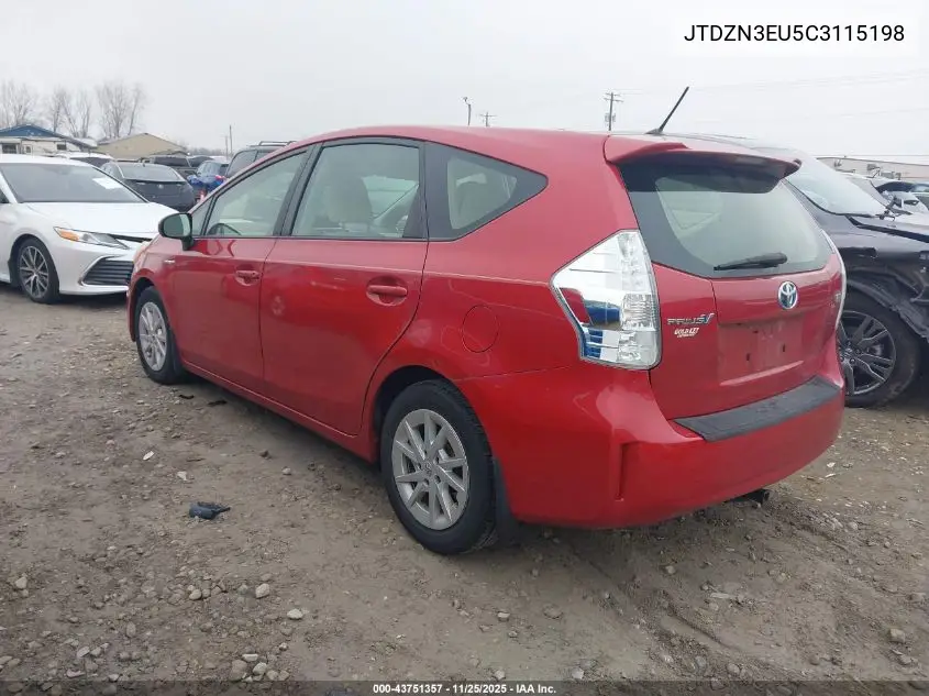 JTDZN3EU5C3115198 2012 Toyota Prius V Two