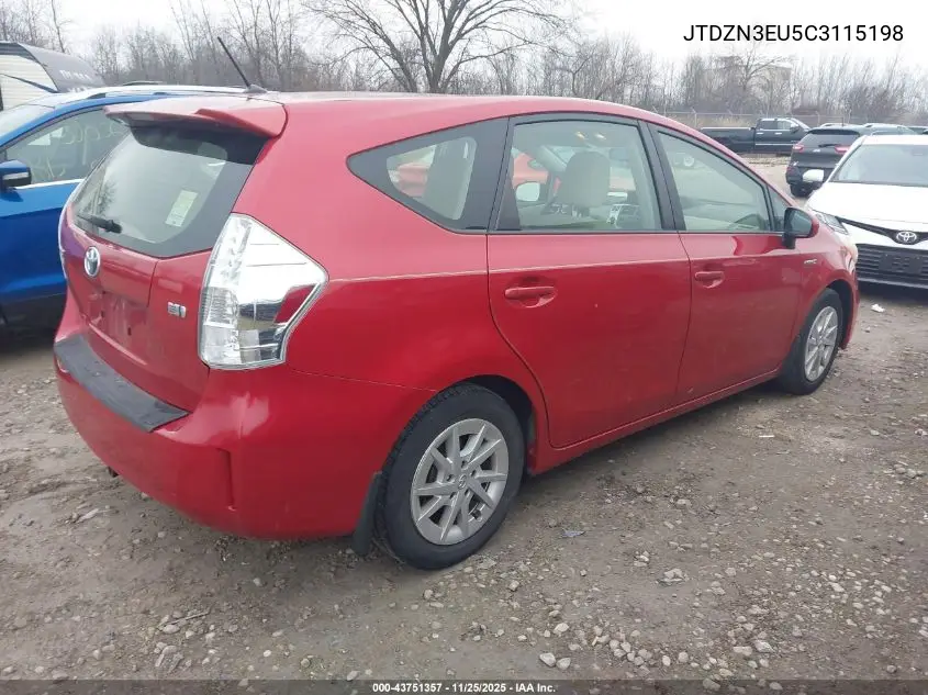 JTDZN3EU5C3115198 2012 Toyota Prius V Two