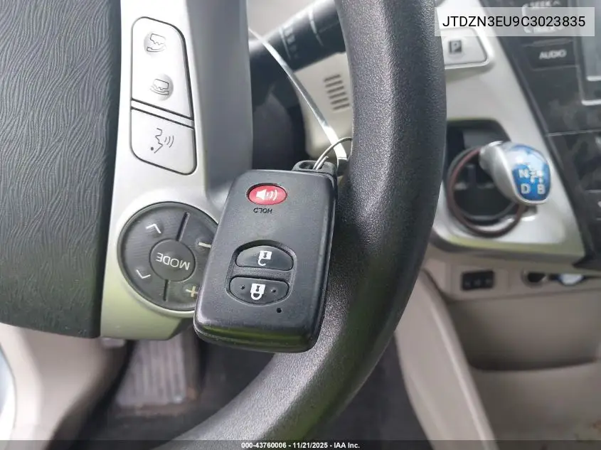 JTDZN3EU9C3023835 2012 Toyota Prius V Five
