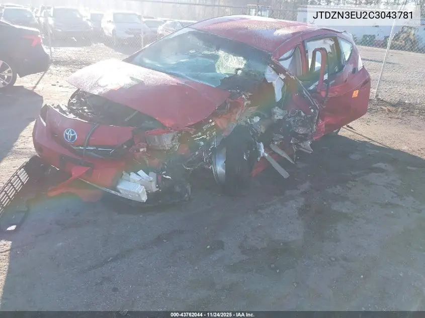 JTDZN3EU2C3043781 2012 Toyota Prius V Three