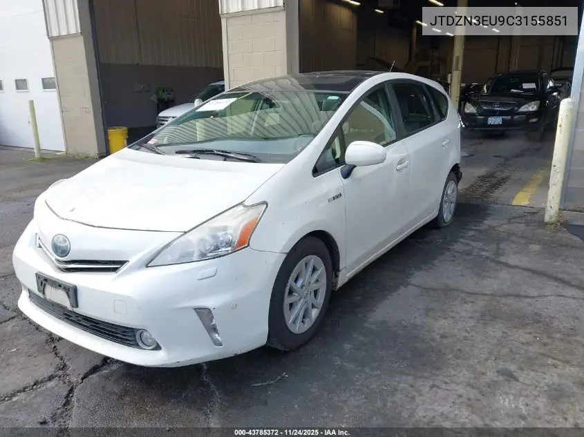 JTDZN3EU9C3155851 2012 Toyota Prius V Five