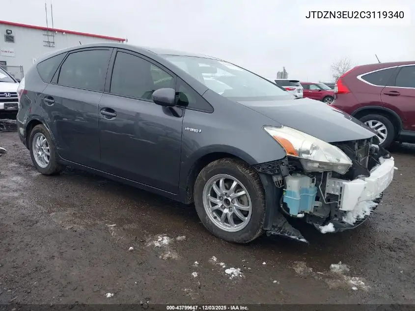 JTDZN3EU2C3119340 2012 Toyota Prius V Three
