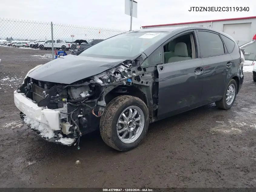 JTDZN3EU2C3119340 2012 Toyota Prius V Three