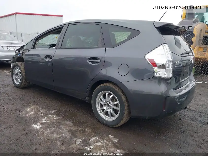 JTDZN3EU2C3119340 2012 Toyota Prius V Three