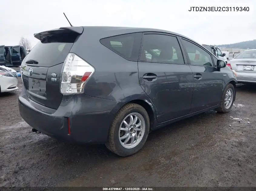 JTDZN3EU2C3119340 2012 Toyota Prius V Three