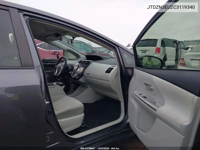 JTDZN3EU2C3119340 2012 Toyota Prius V Three