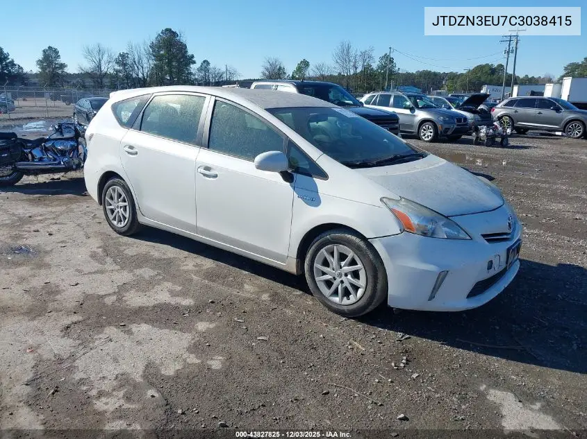 JTDZN3EU7C3038415 2012 Toyota Prius V Three