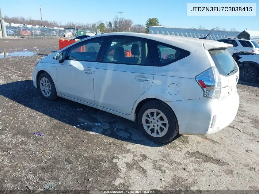 JTDZN3EU7C3038415 2012 Toyota Prius V Three