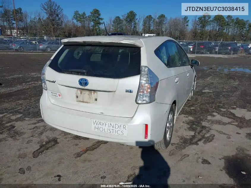 JTDZN3EU7C3038415 2012 Toyota Prius V Three