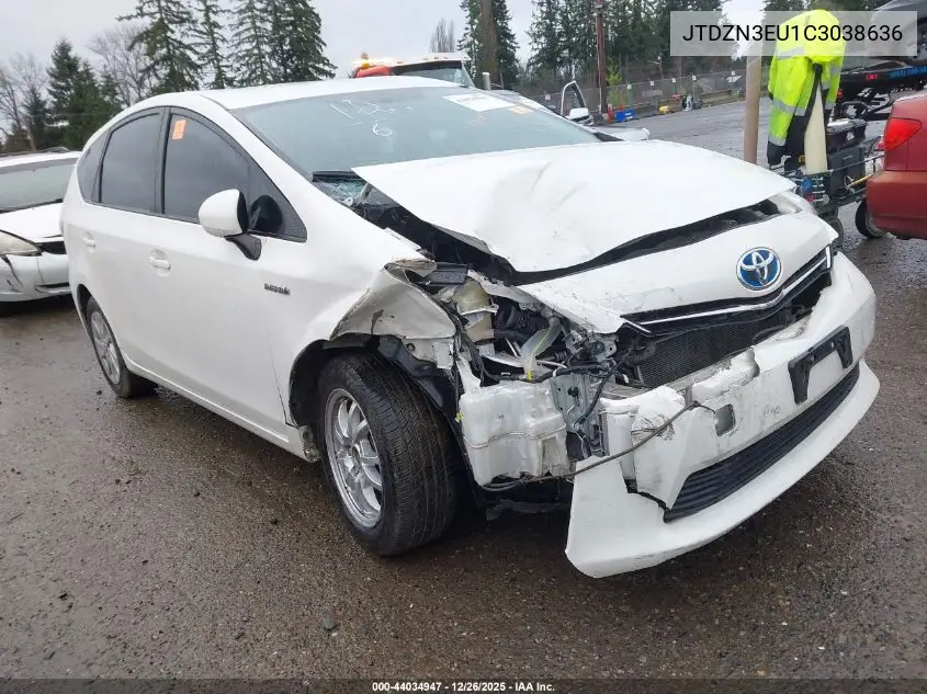 JTDZN3EU1C3038636 2012 Toyota Prius V Three