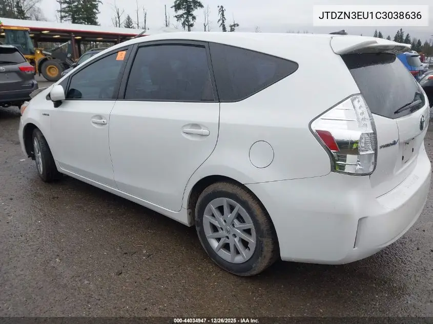 JTDZN3EU1C3038636 2012 Toyota Prius V Three