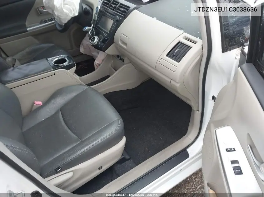 JTDZN3EU1C3038636 2012 Toyota Prius V Three